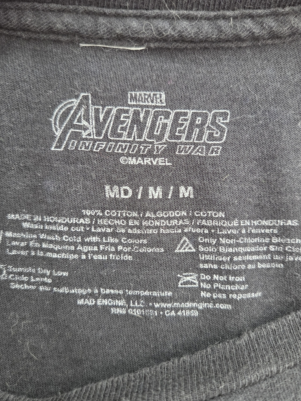Marvel Avengers Infinity War Thor Groot Rocket Unisex Graphic Tee - Picture 7 of 10
